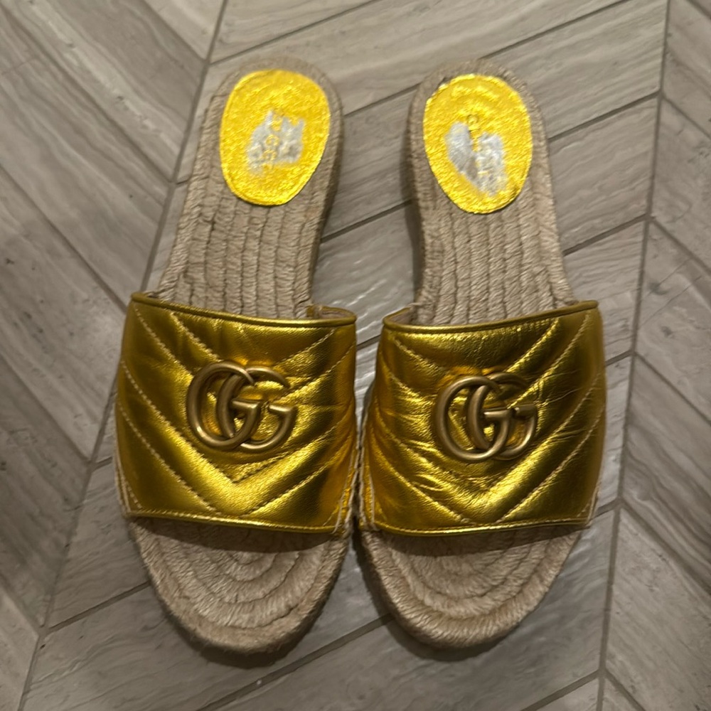 Gucci Espadrille Slides